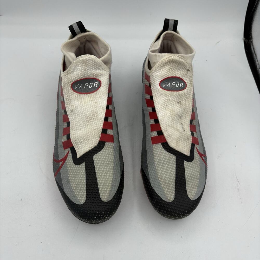Nike Vapor Mens Soccer Cleats White Gray Black Red - Picture 3 of 10